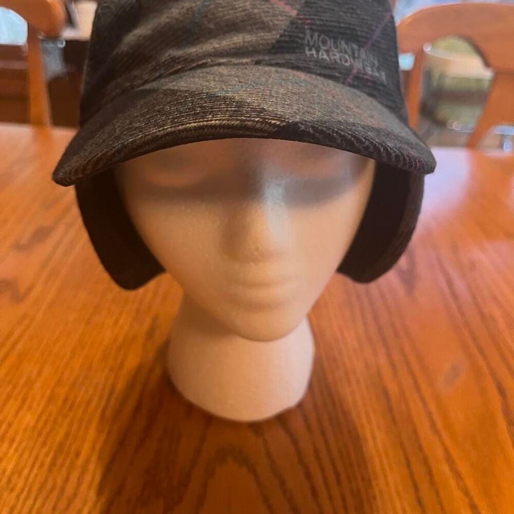 Mountain-hardwear Women's Gray and Bue Plaid Winter Hat